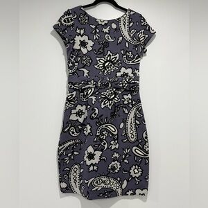 Boden Womens Roma Paisley Floral Print Ponte Dress size US 6R Stretch